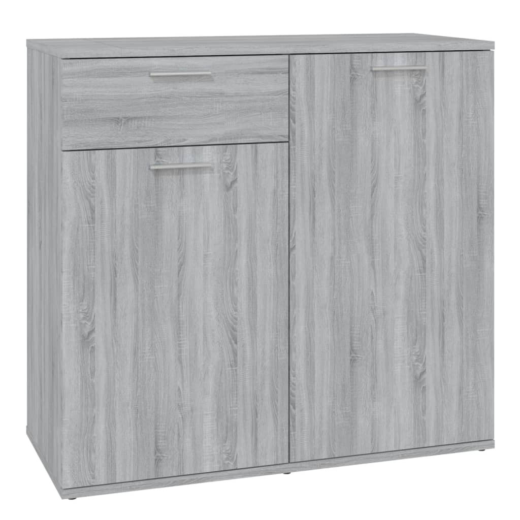 Komoda Szafka Stolik Półki Do Salonu Pokoju Szary Mat 80x36x75 cm