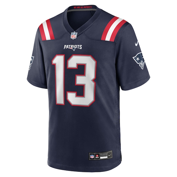 Mack Hollins New England Patriots Nike Team Game Jersey -  Navy
