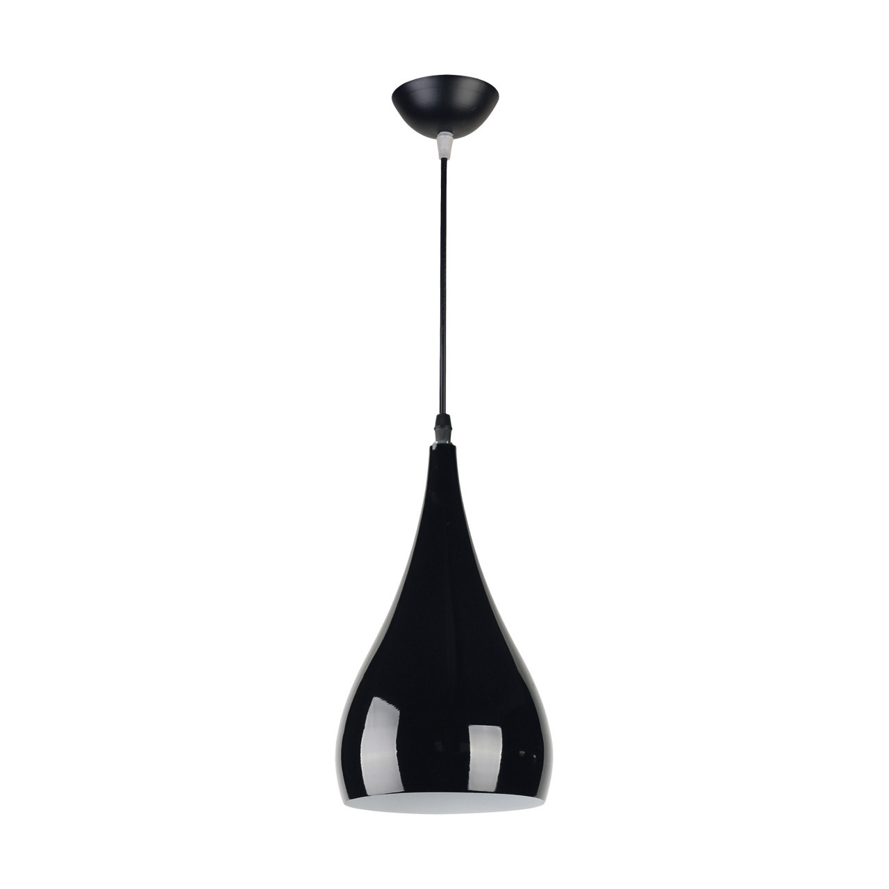 Lampa wisząca czarna JUSTA 1xE27x42W wym: 115x16x16 cm Struhm