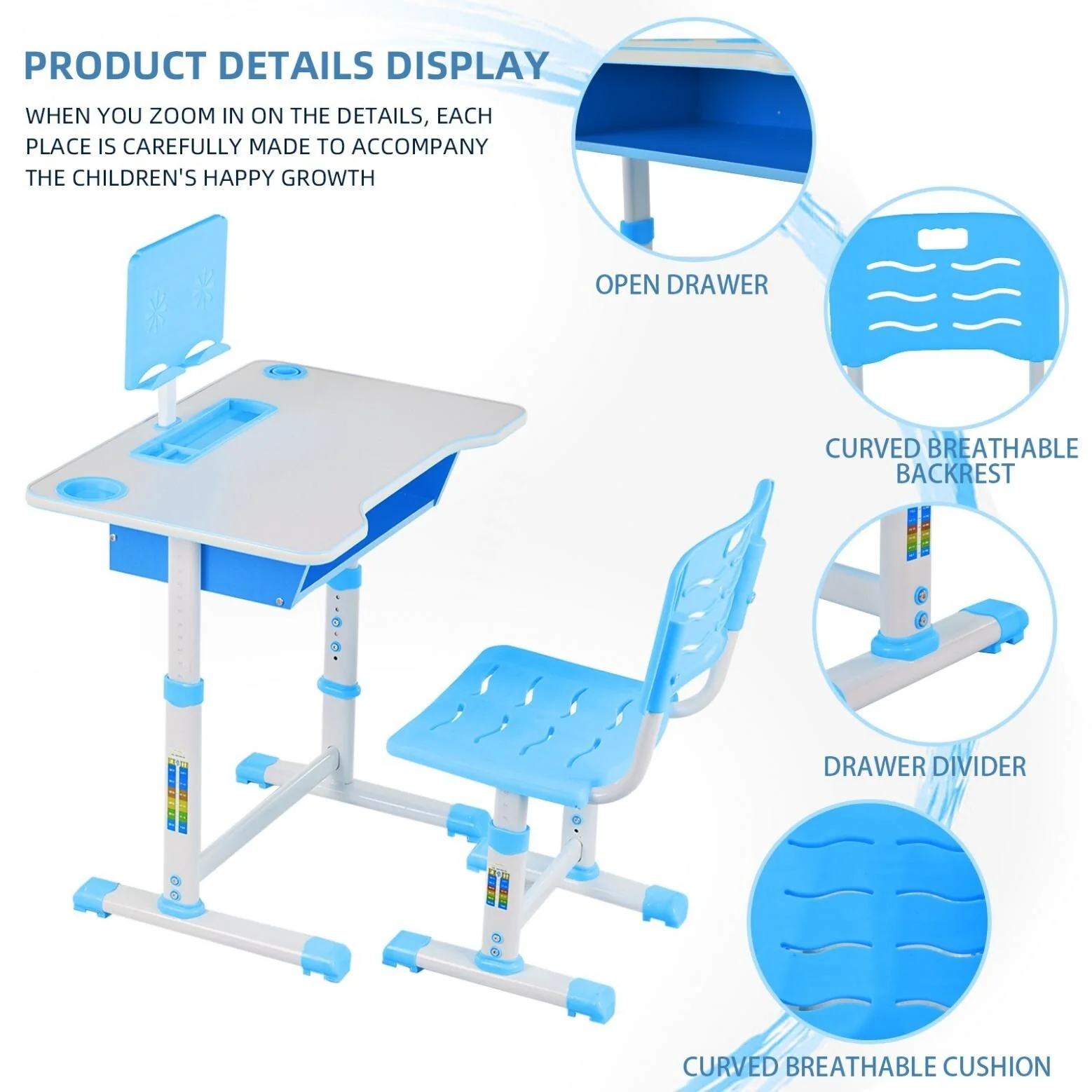 Children Study Desk & Chair Drawing Set