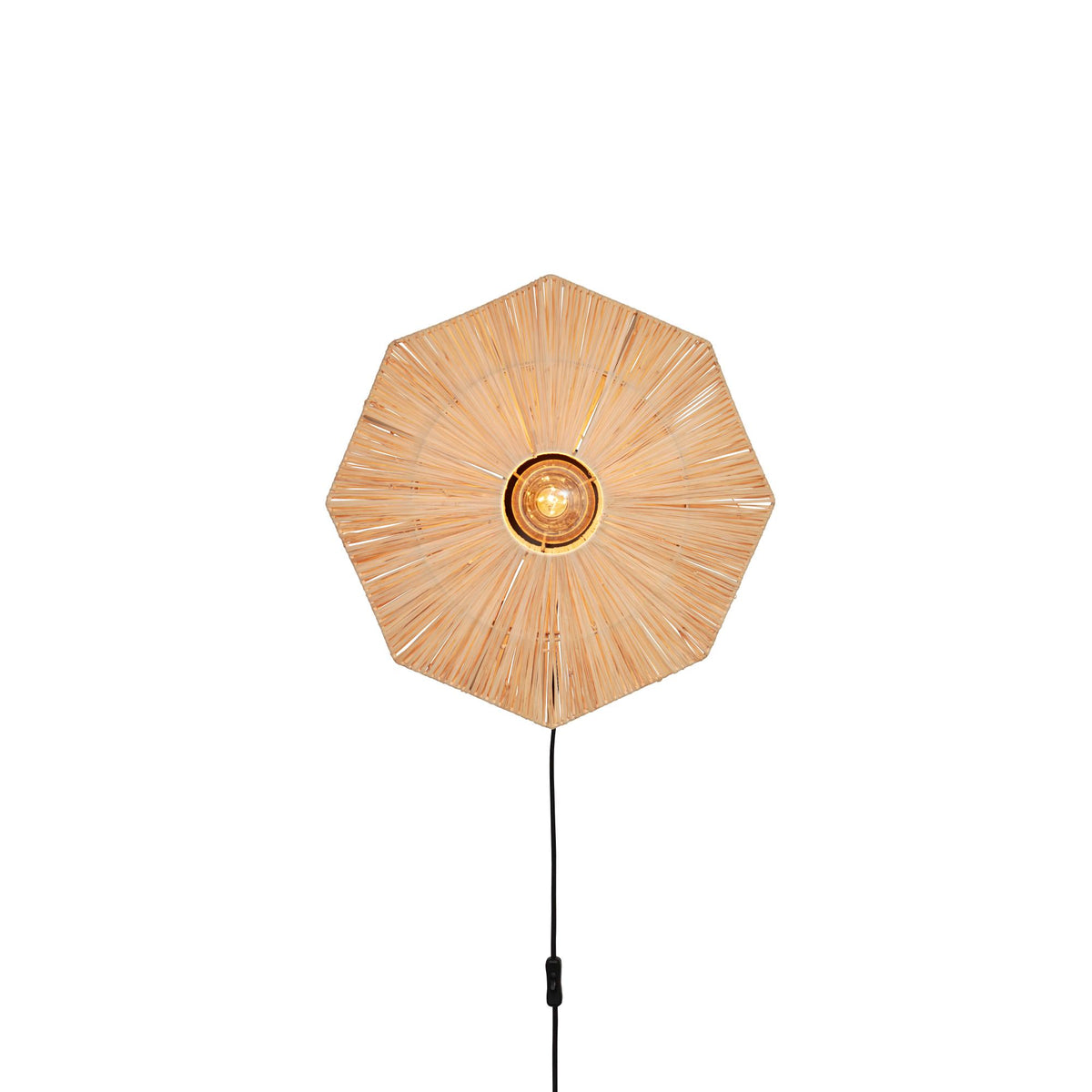 GOOD&MOJO wandlamp Panama - naturel - Ø45cm