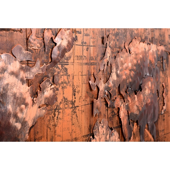 Wandbild, Stahlblech, mehrfarbig