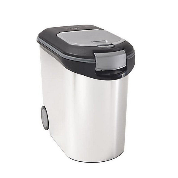 Curver Recipient daliments pour animaux 12 kg 35 L Argente