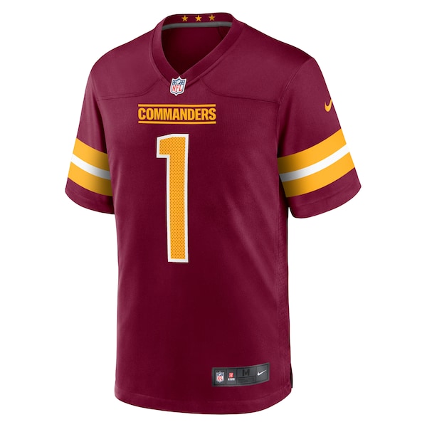 Number 1 Groom Washington Commanders Nike Game Jersey - Burgundy
