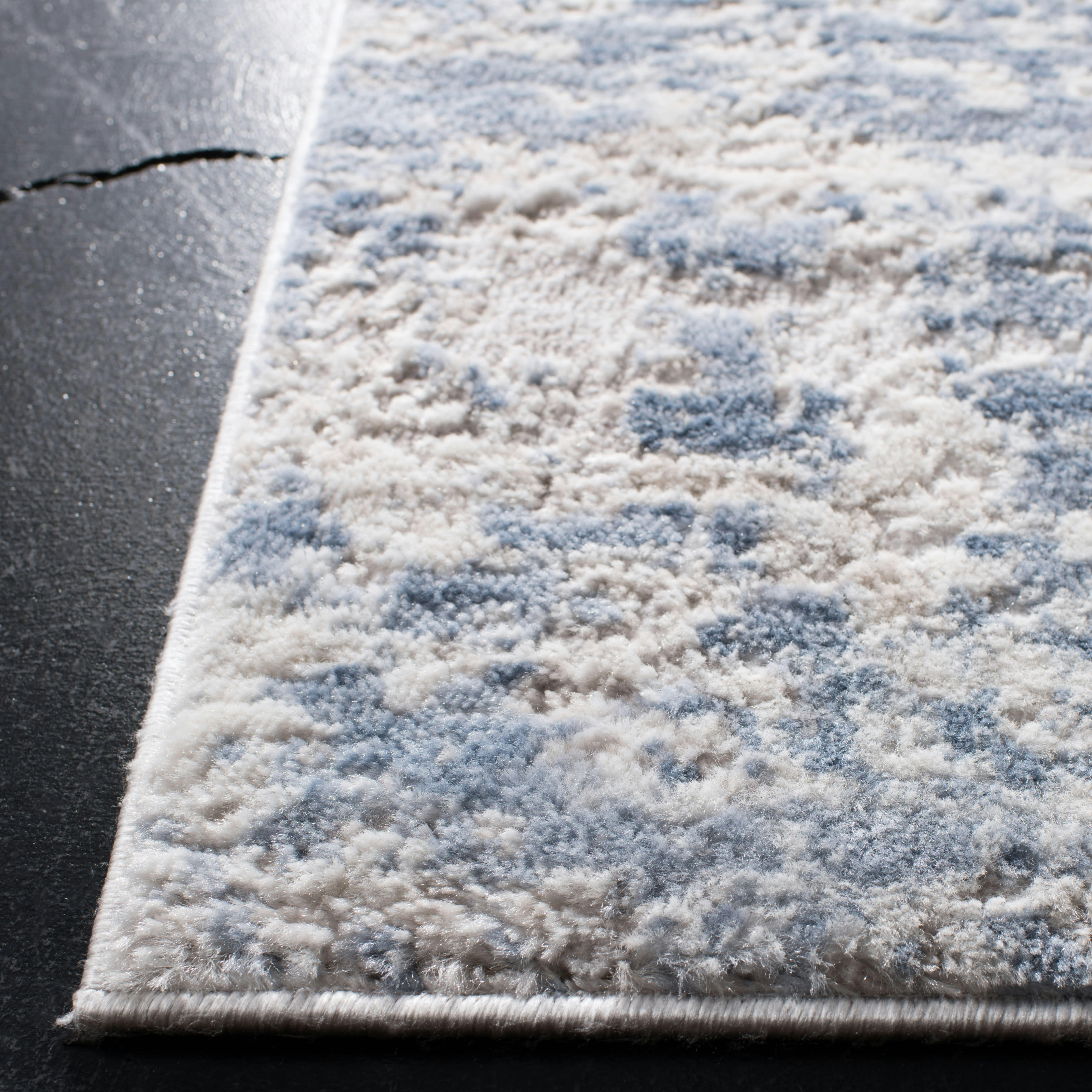AMELIA - Tapis de salon interieur en gris & bleu, 122 x 183 cm
