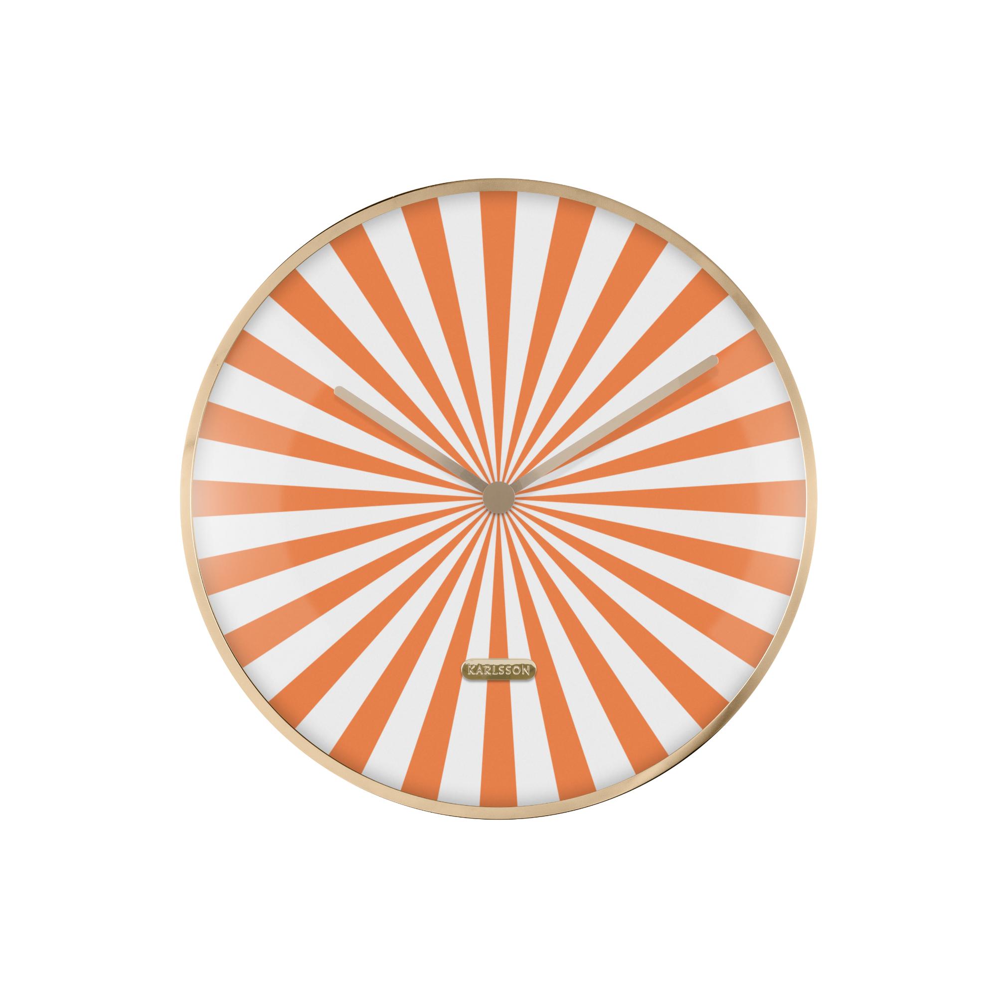 Karlsson wandklok Candy Swirl Dome - oranje - Ø40cm