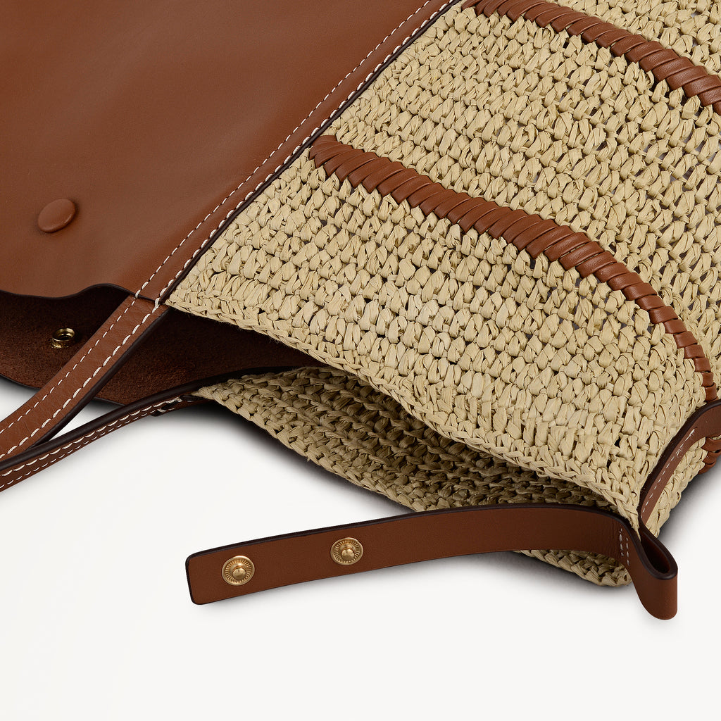 The Delphine - Raffia - Extra Large Open Top Tote