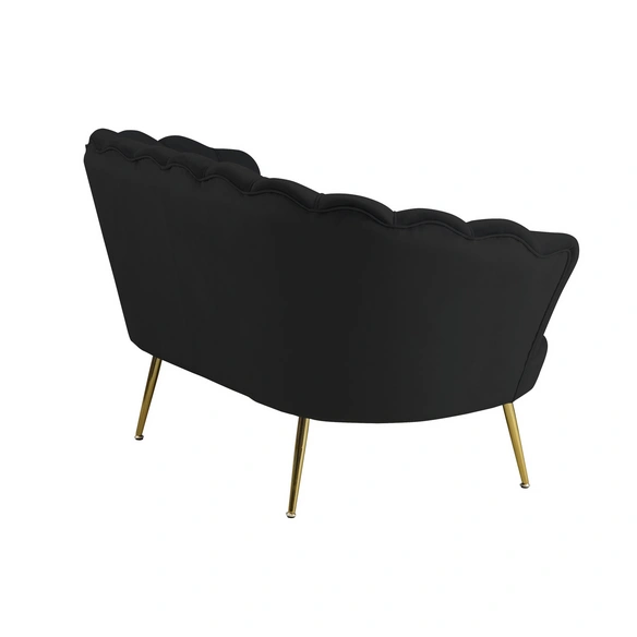 Muschelsofa, Höhe: 78 cm, schwarz/goldfarben