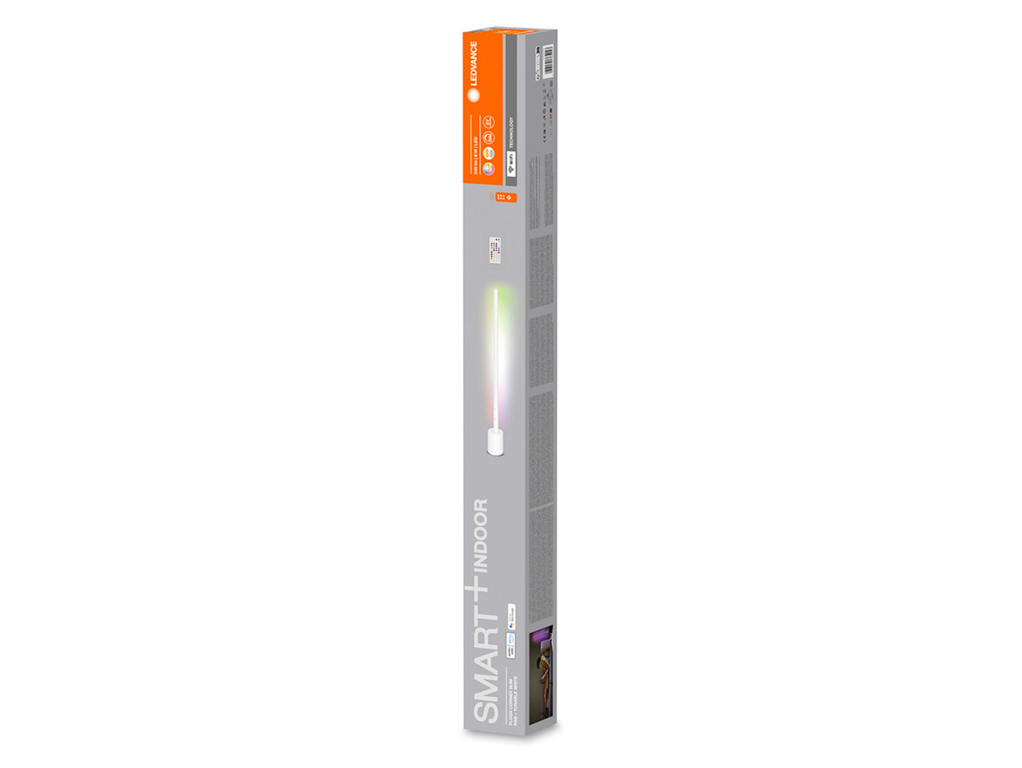 Lampa podłogowa Smart Wifi Floor LED aluminiowa biała
