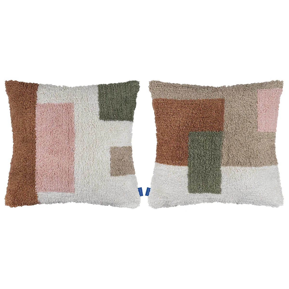 Mette Ditmer - Brick Kissenbezug, gestickt, 50 x 50 cm, dark olive