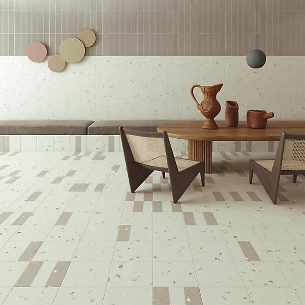 Carrelage Aspect terrazzo Aroma gris grain 20x20 cm
