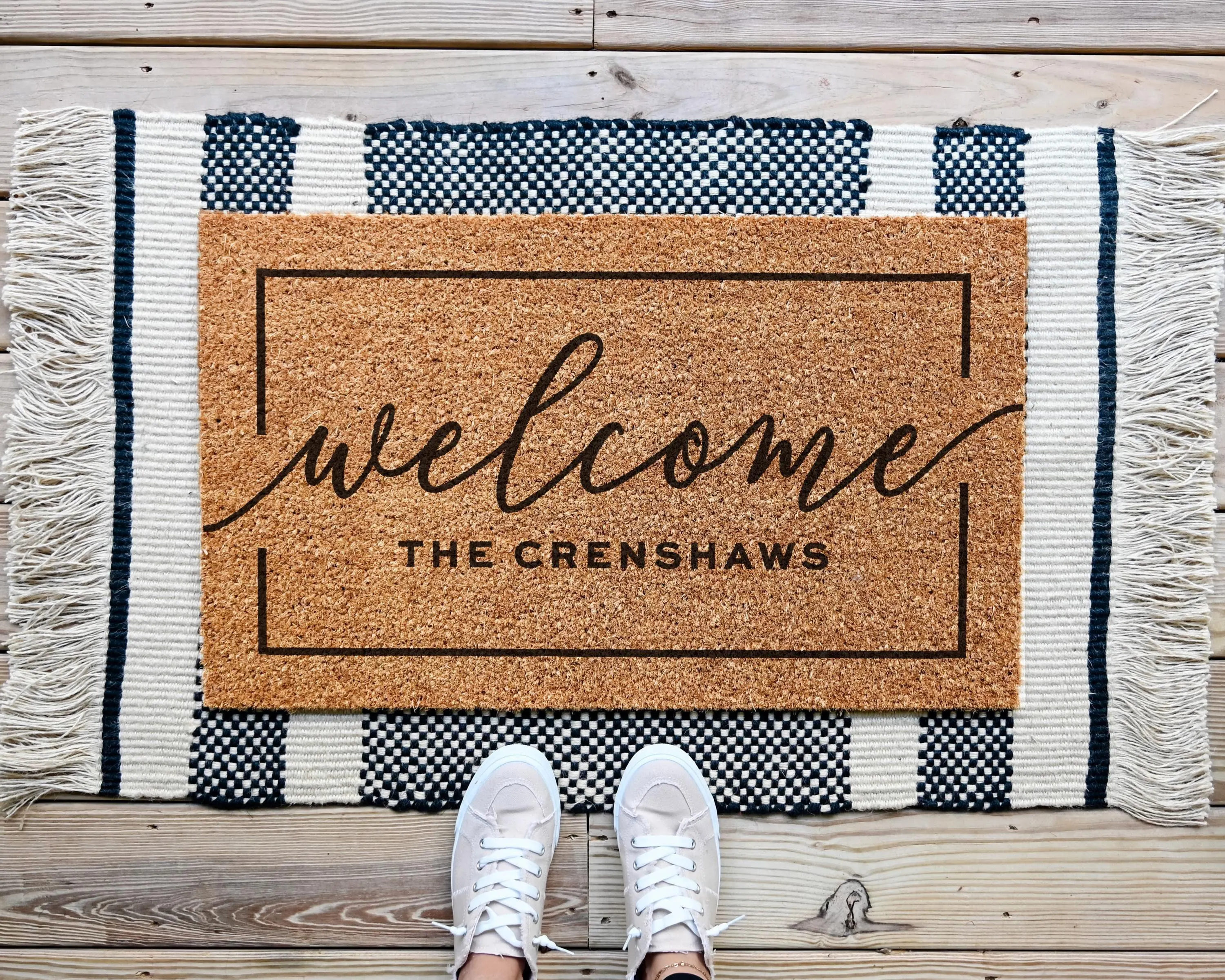 Welcome Doormat, Personalized Doormat, Custom Door Mat, Custom Doormat, Wedding Gift Ideas Housewarming Gifts Closing Gifts Welcome Door Mat