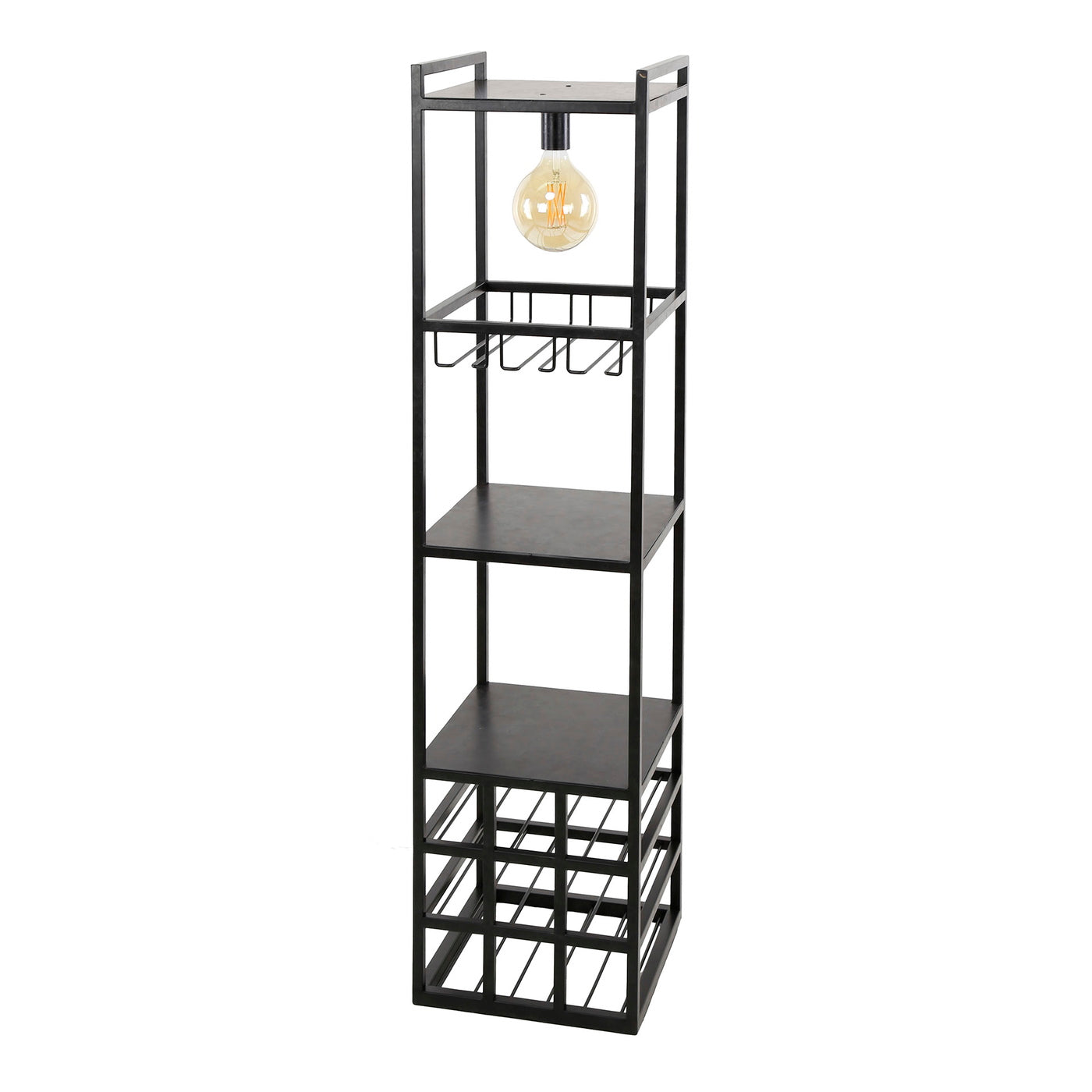 Giga Meubel Wijnreklamp Decorate - Zwart Metaal - 1-Lichts - 33x35x132cm