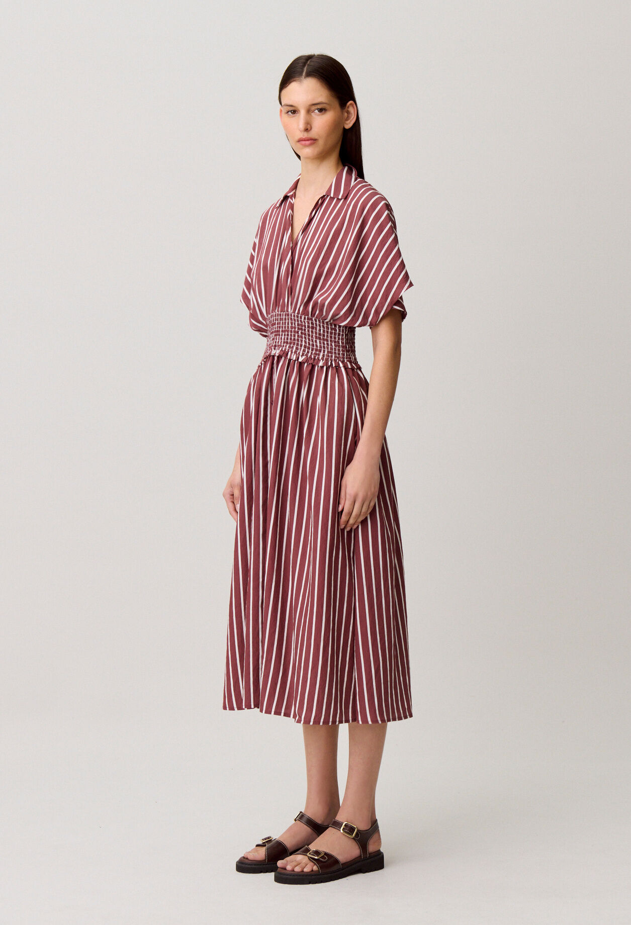 Robe rayée cache-c&oelig;ur