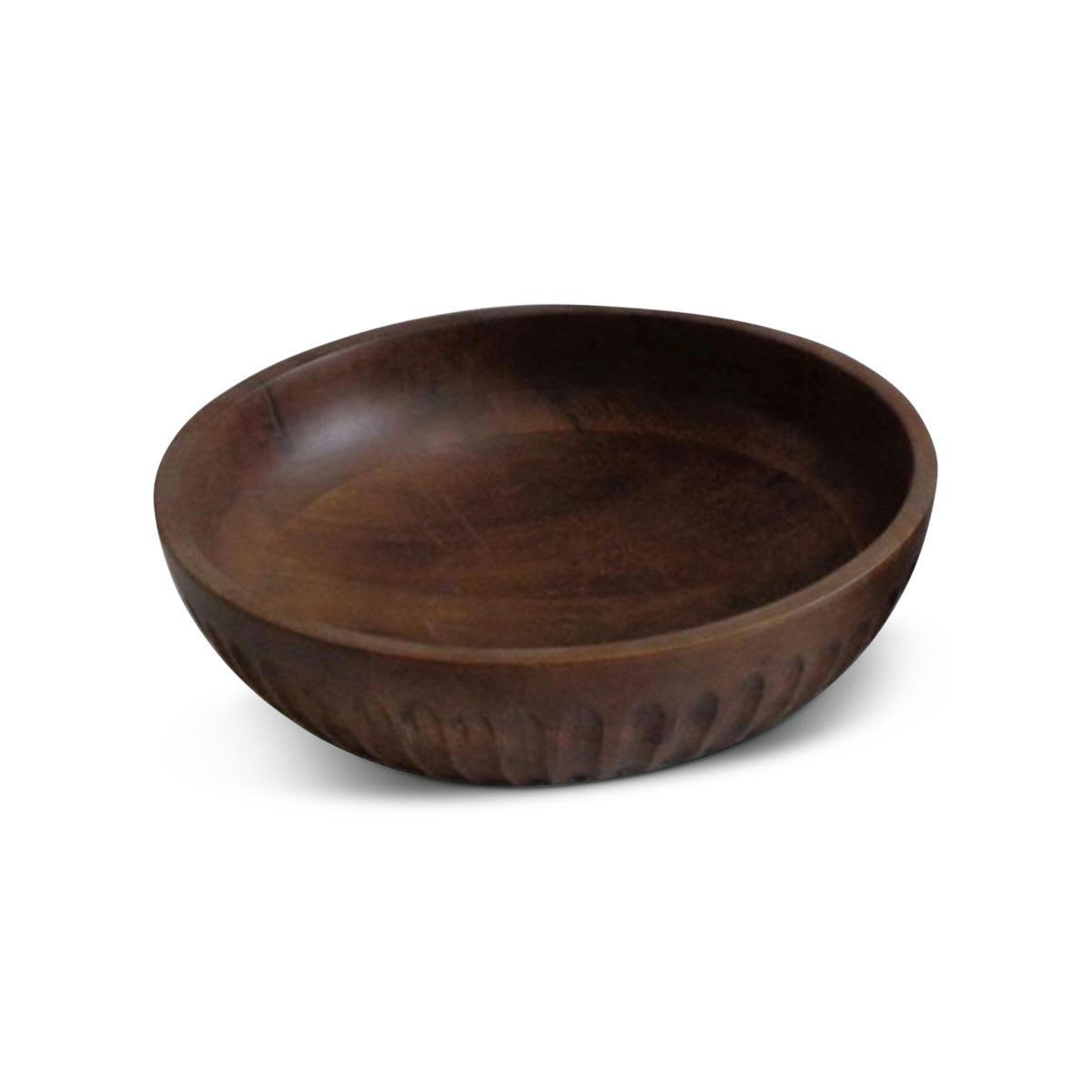 HILO - Bol décoratif en bois de manguier brun foncé D 30 cm