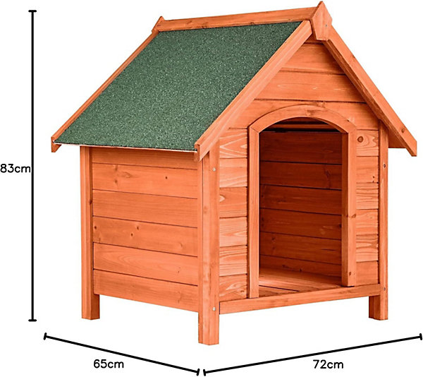 Niche pour Chien Exterieur en Bois Exterieur avec Toit Pointu Rabattable en Bitume résistant