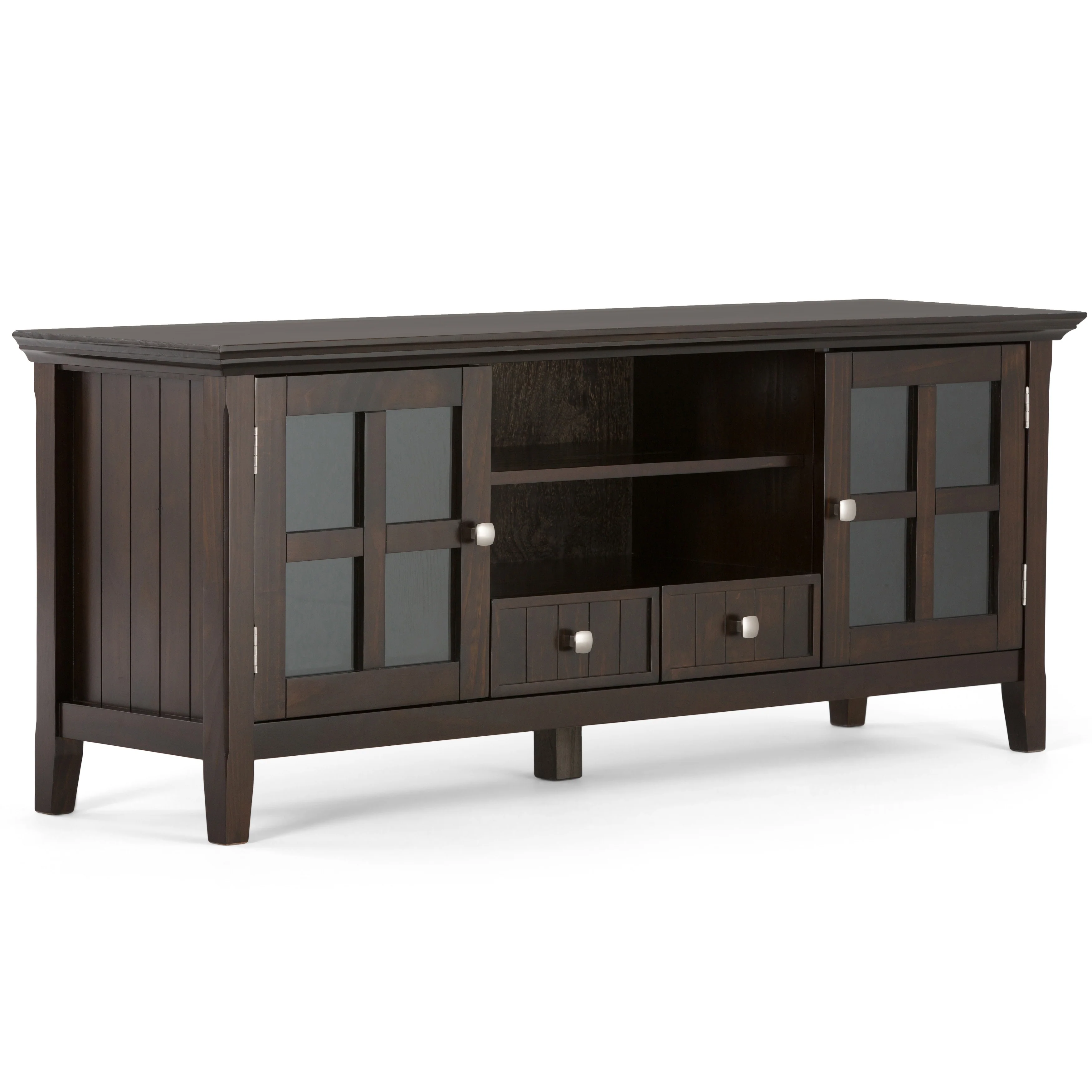 WYNDENHALL Normandy SOLID WOOD 60 inch Wide Transitional TV Media Stand For TVs up to 65 inches - 60'' x 16.5'' x 24