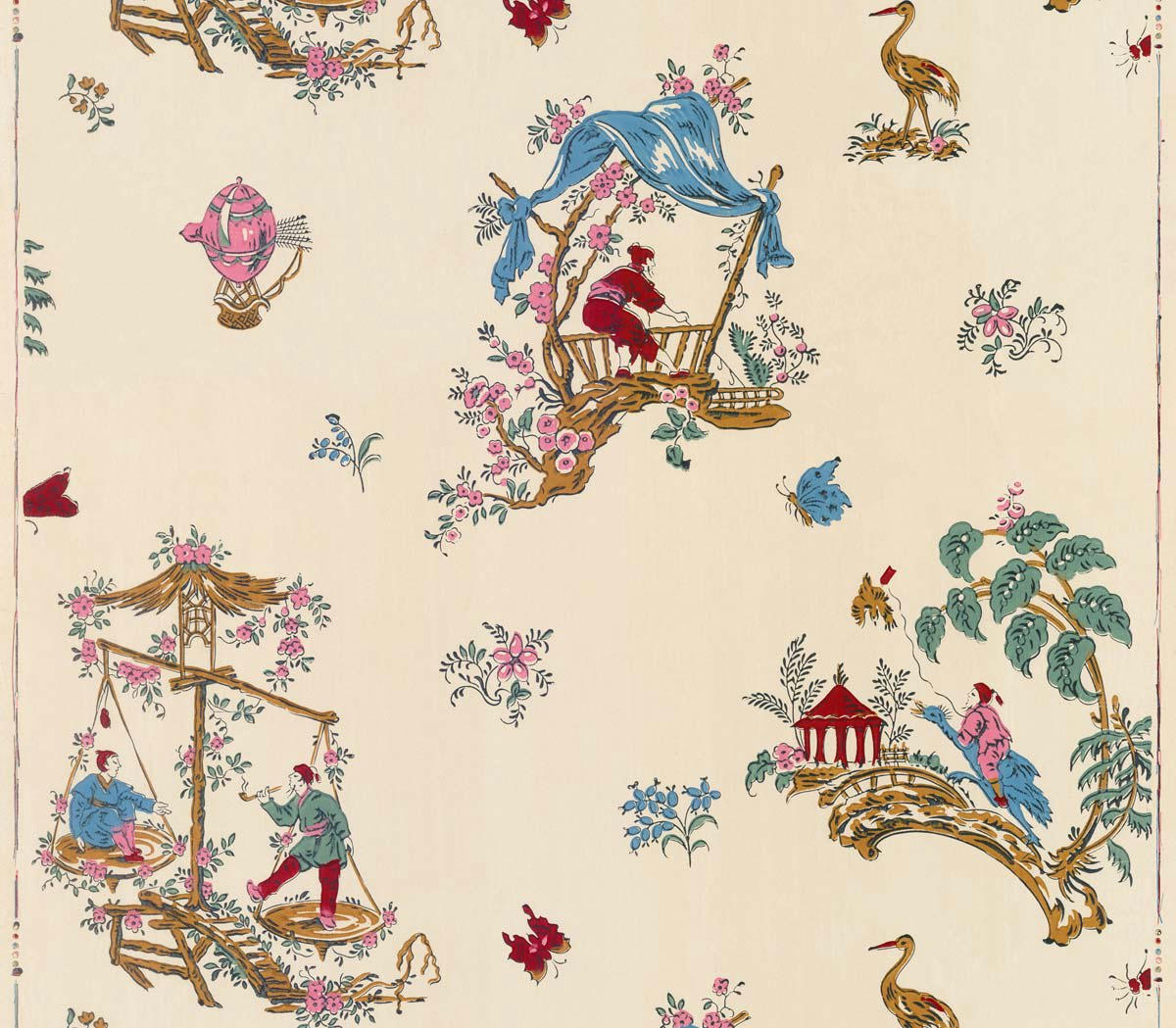 CHINOISERIES - Tête de lit en tissu sans support en bois 160*140 cm
