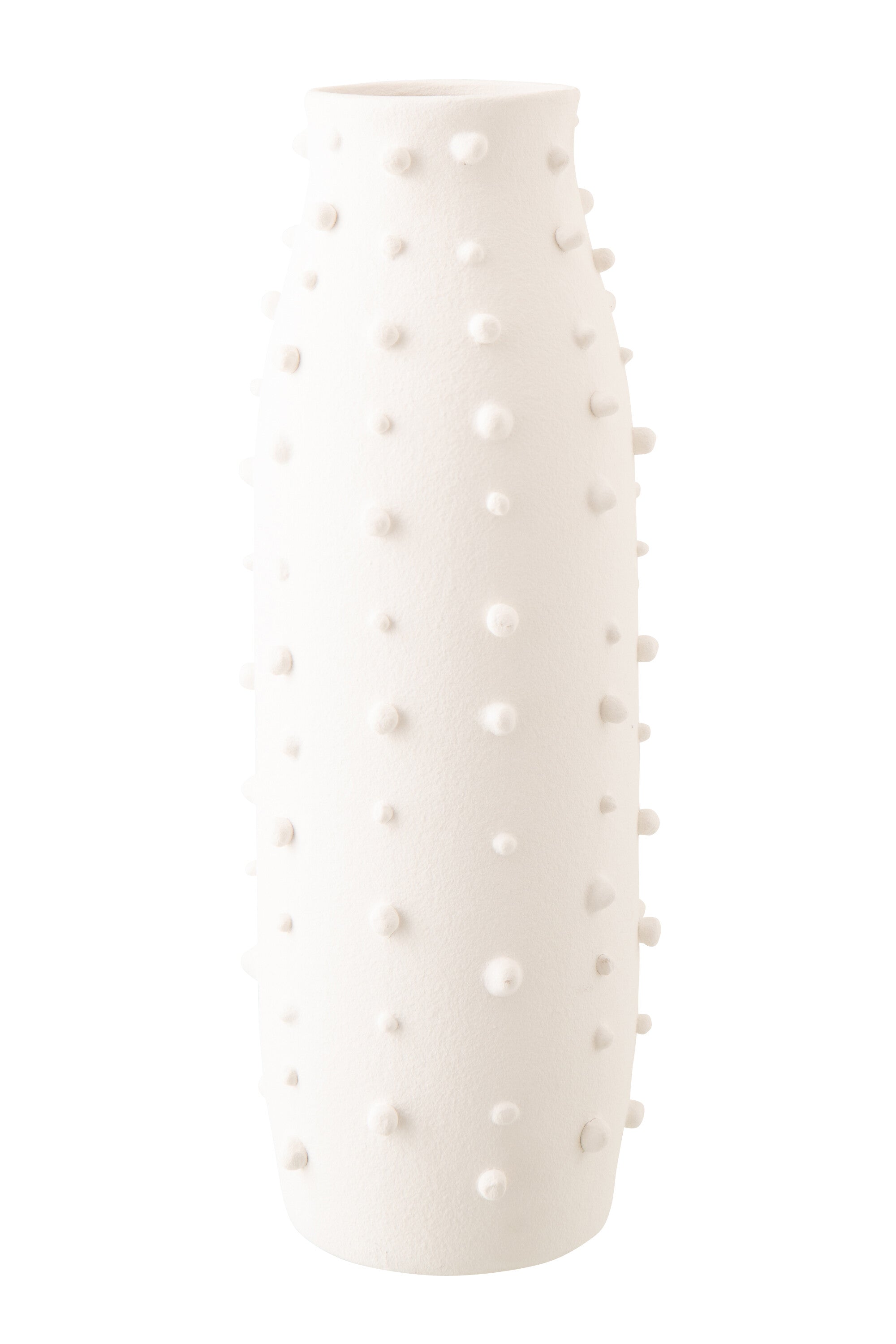 J-Line vaas Ruby Stippen - steengoed - wit - large