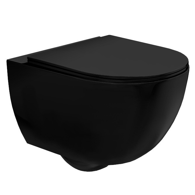 Misa Wc Carlo Mini Rimless Flat Black Mat Matowa