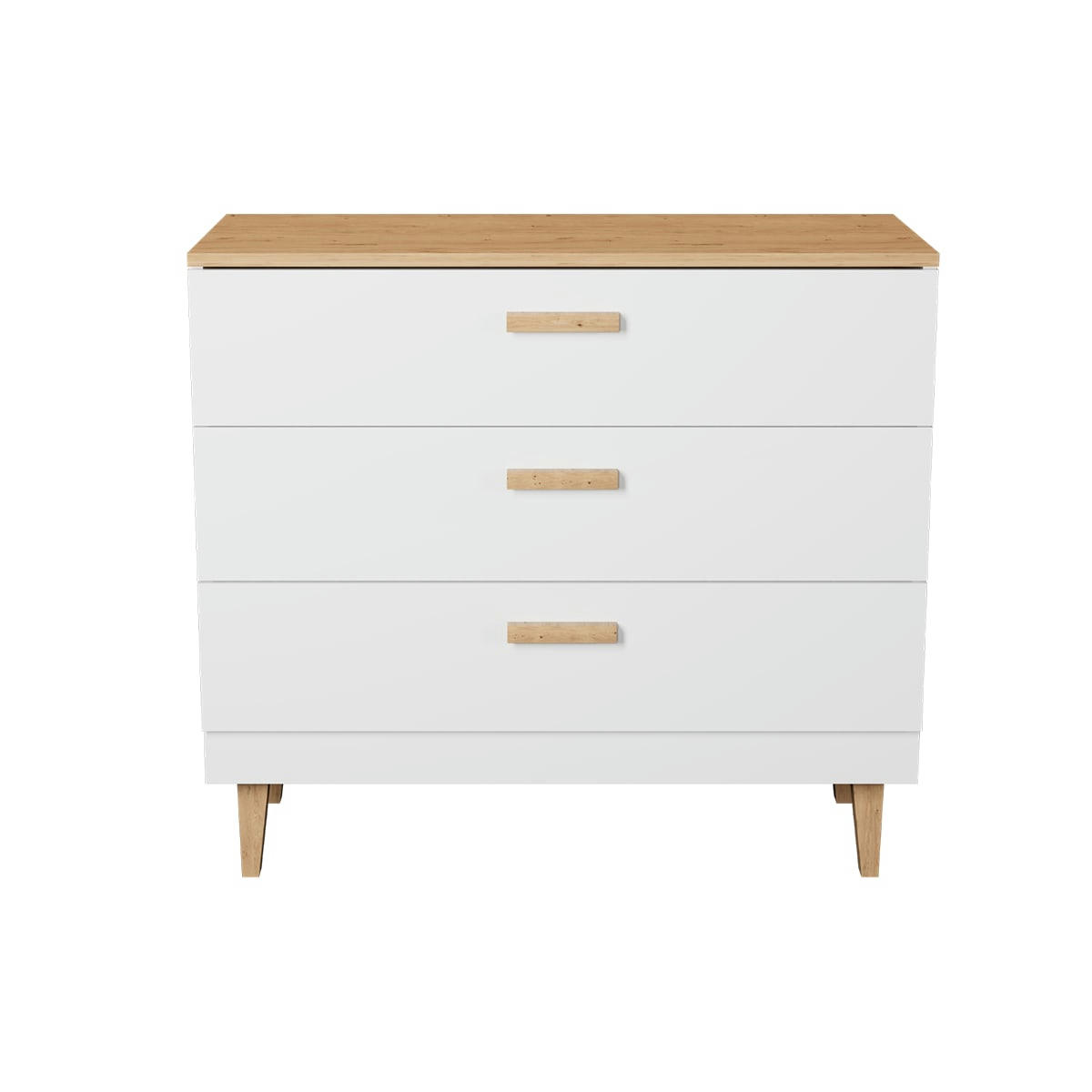 - Commode 3 tiroirs blanc