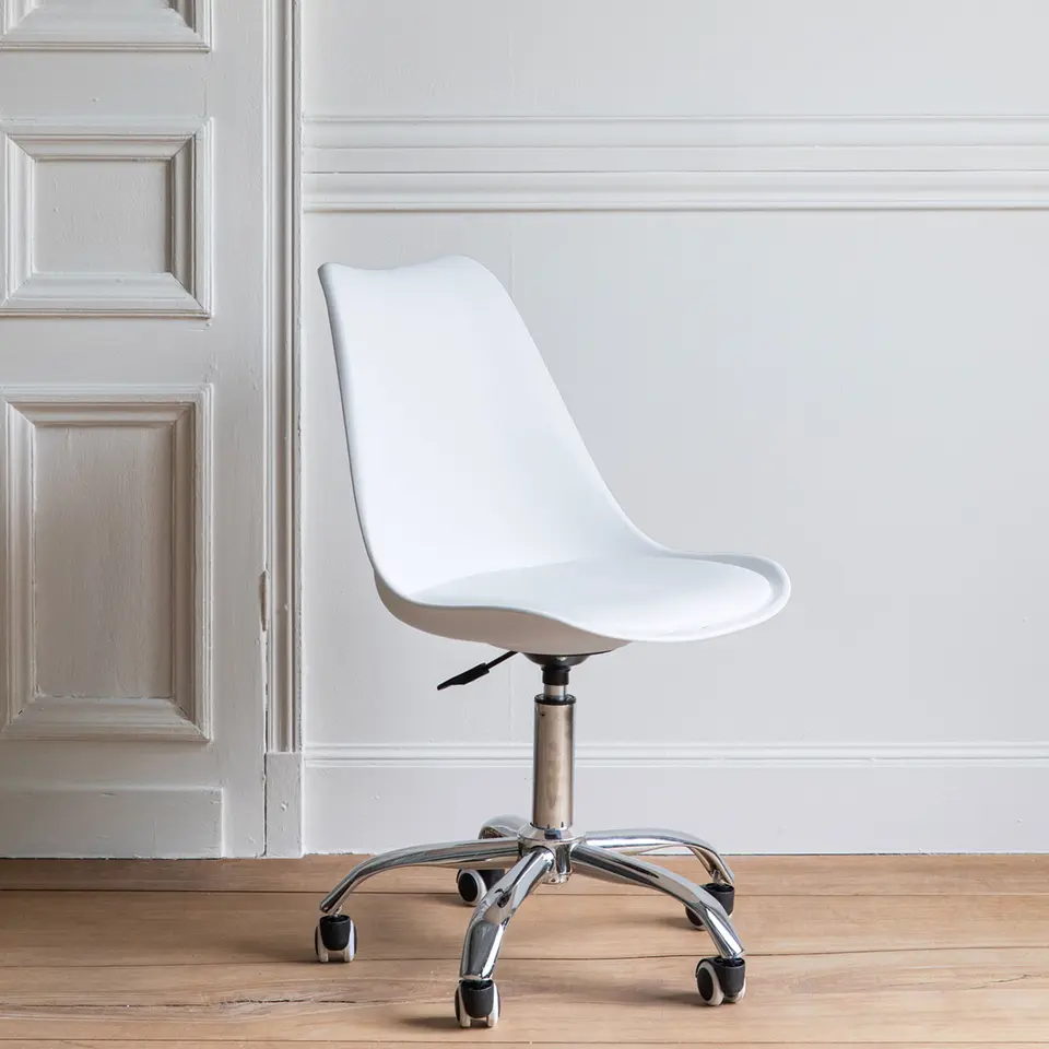 Happy Garden Bureaustoel ANNE - Wit - Plastic