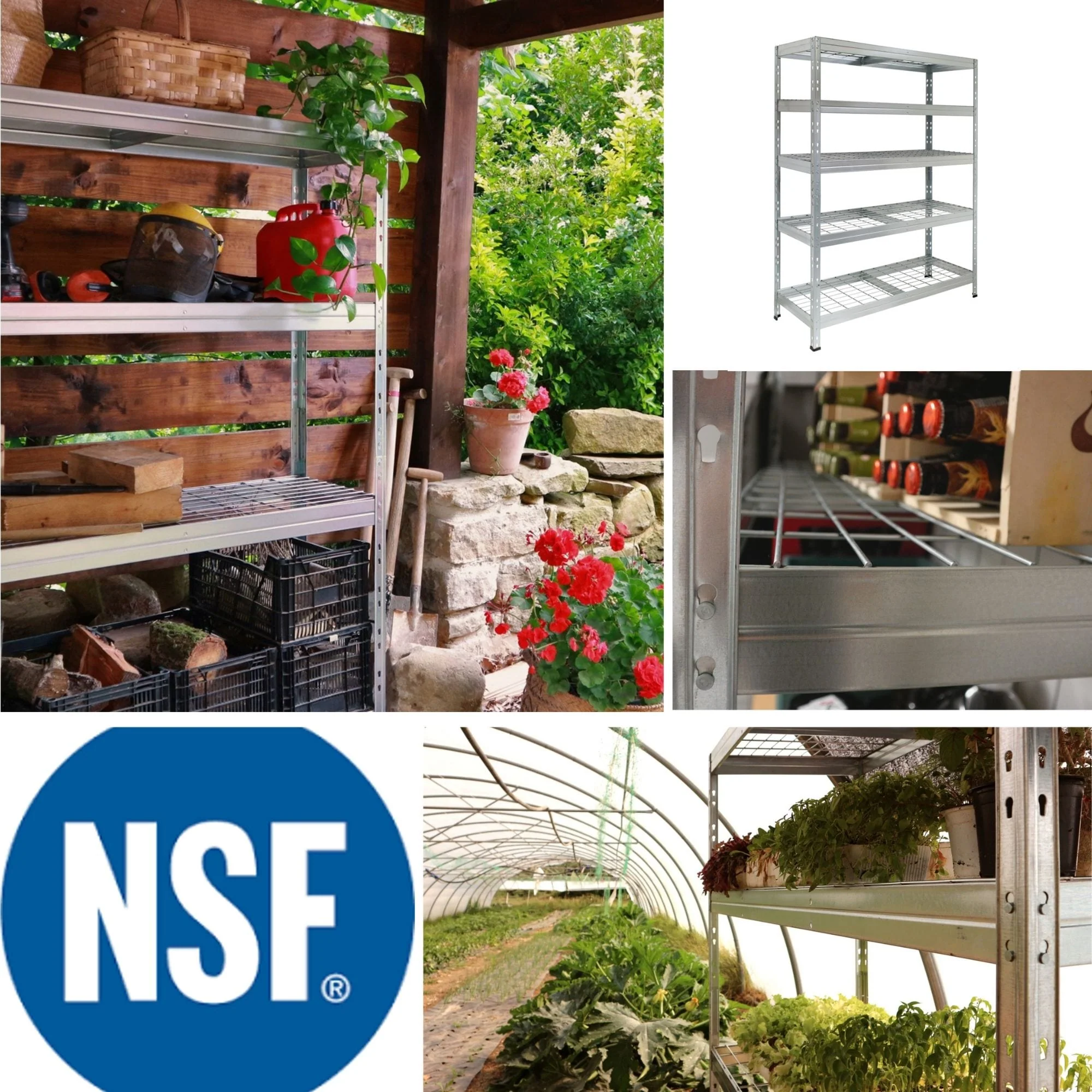 Ar Shelving Rust resistant Wire Shelving Heavy Duty Collection - 47.2in.W x 18in.D x 71 in.H.