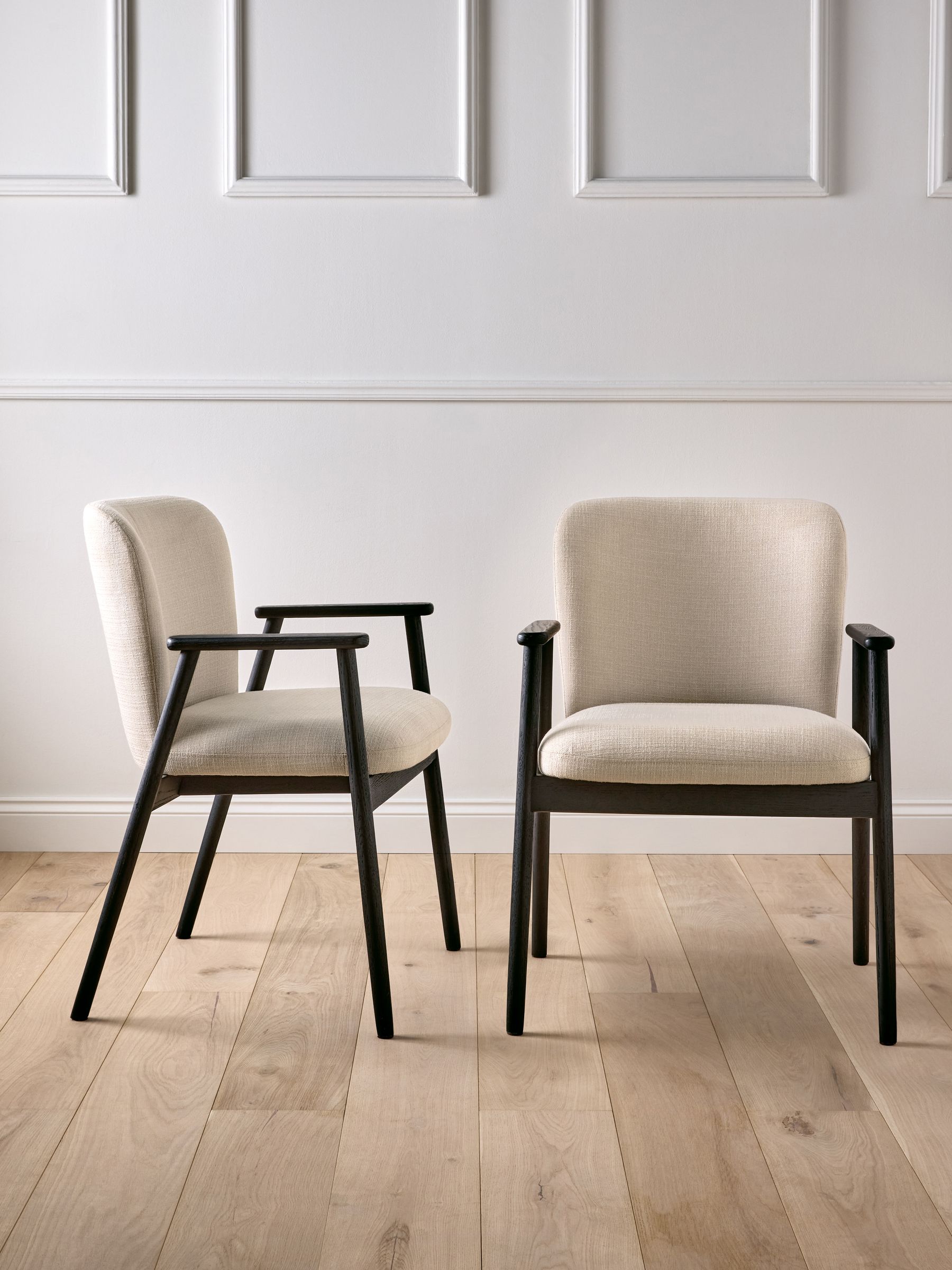 Jasper Conran London Set of 2 Natural Twill Aden Dining Chairs