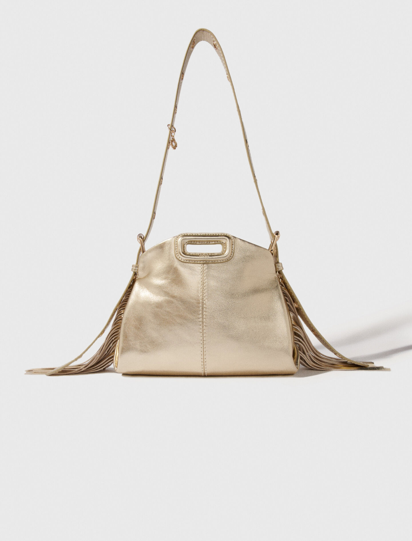 Sac Miss M mini en cuir métal