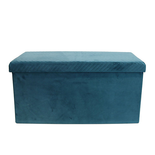 Banc de rangement pliable design velours Meli GM