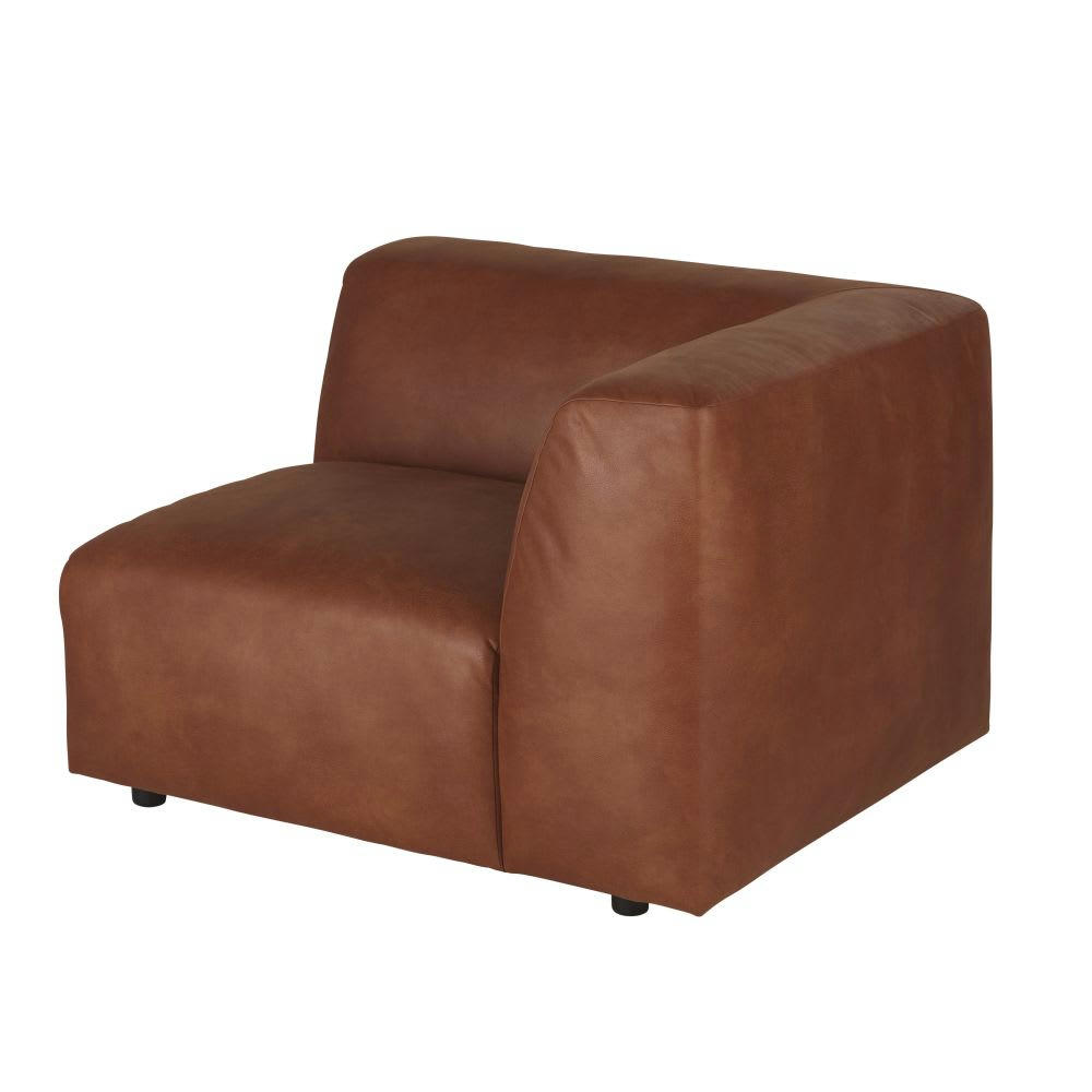 Buddy - Accoudoir droit pour canapé modulable camel