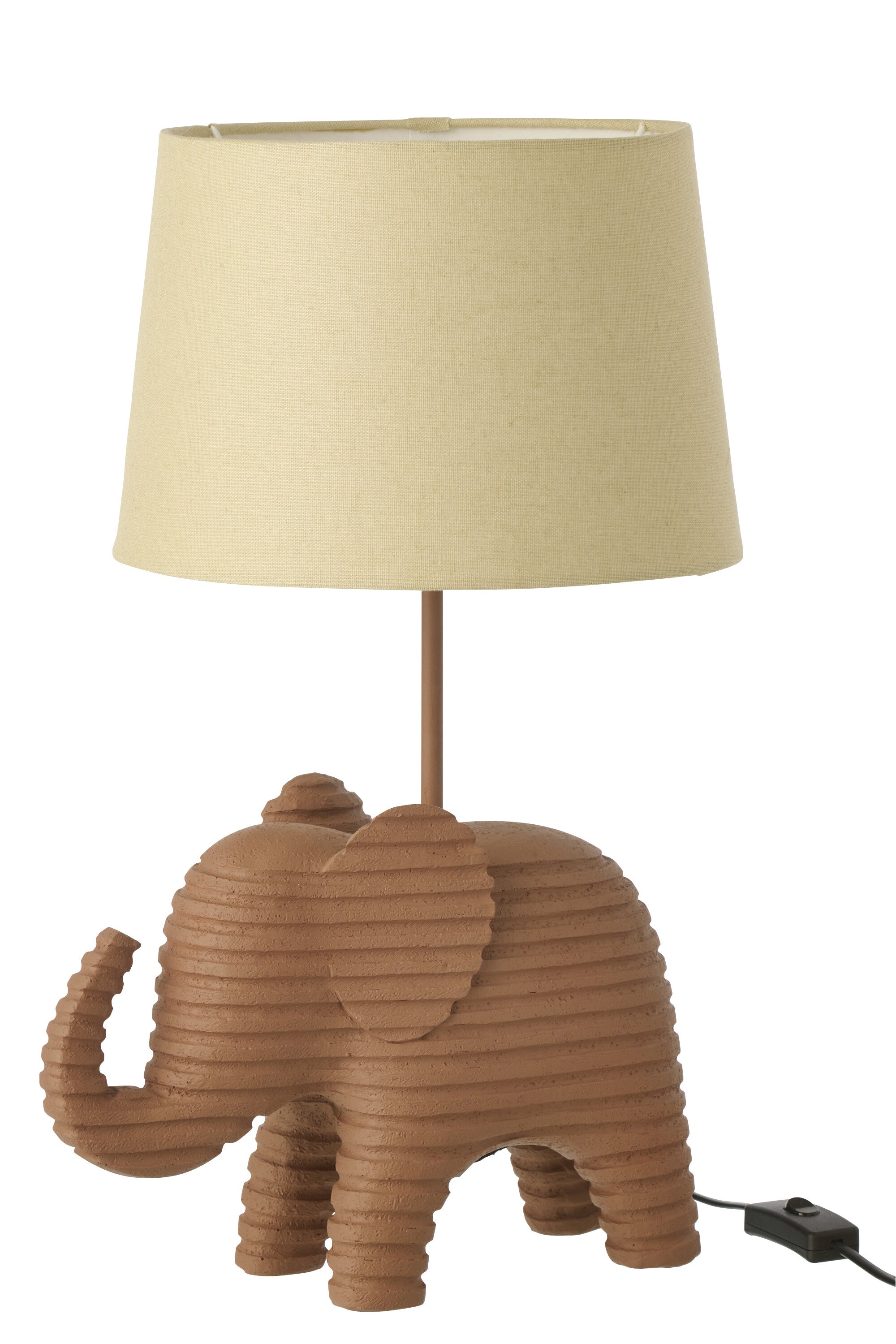 J-Line tafellamp Gestreept - polyresin - bruin
