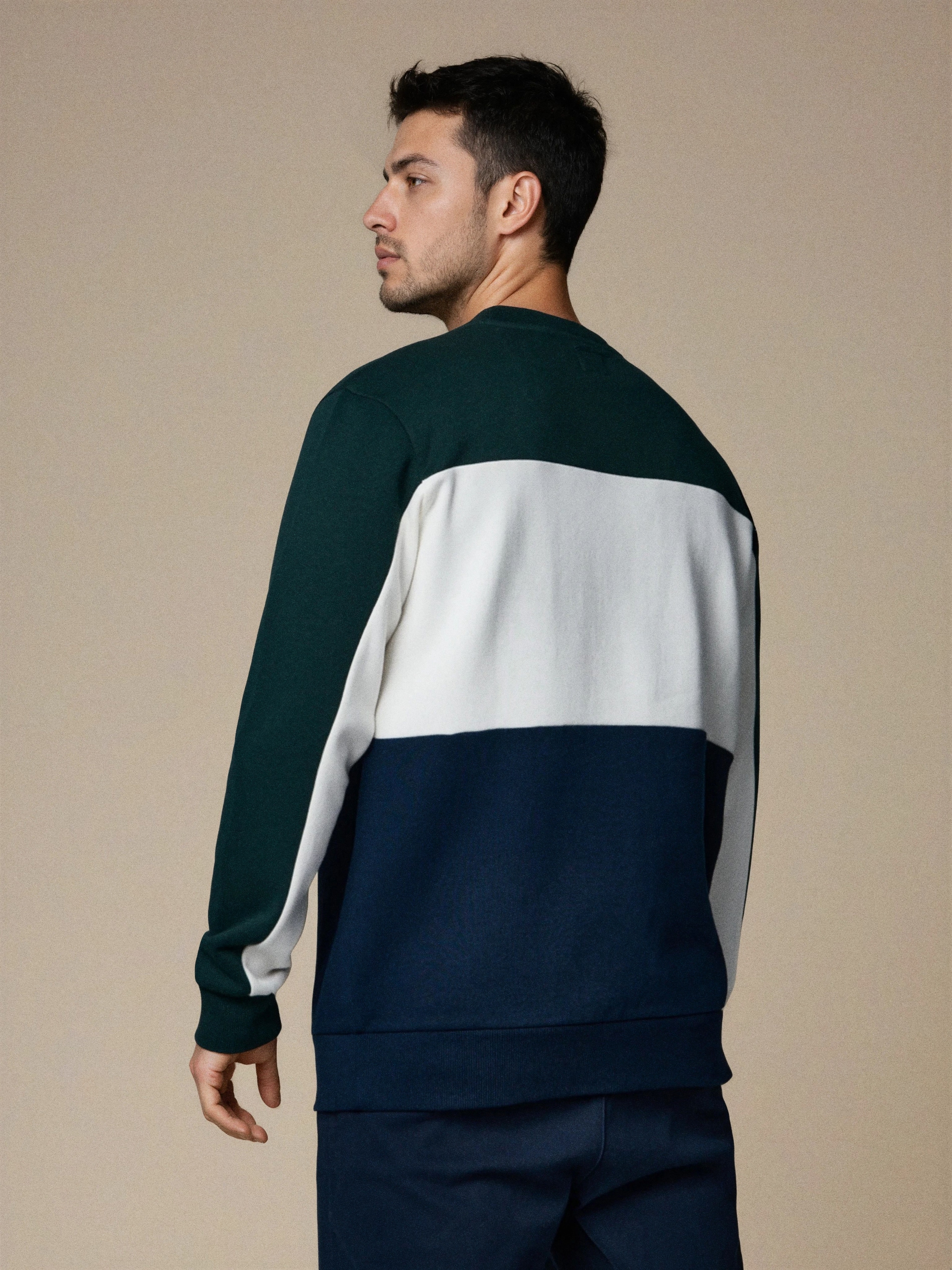Bluza crewneck color-block