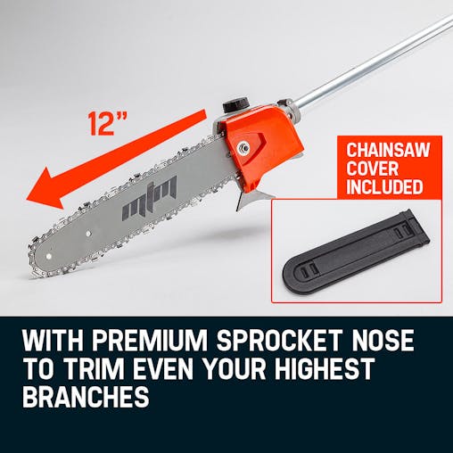 NNEMB 62CC Pole Chainsaw Petrol Chain Saw Brush Cutter Brushcutter Tree Pruner