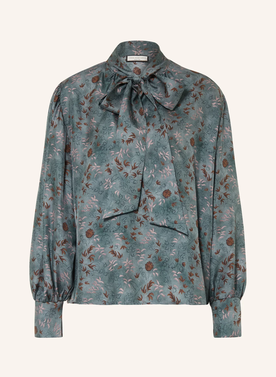 SEM PER LEI Seidenbluse mit Schluppe