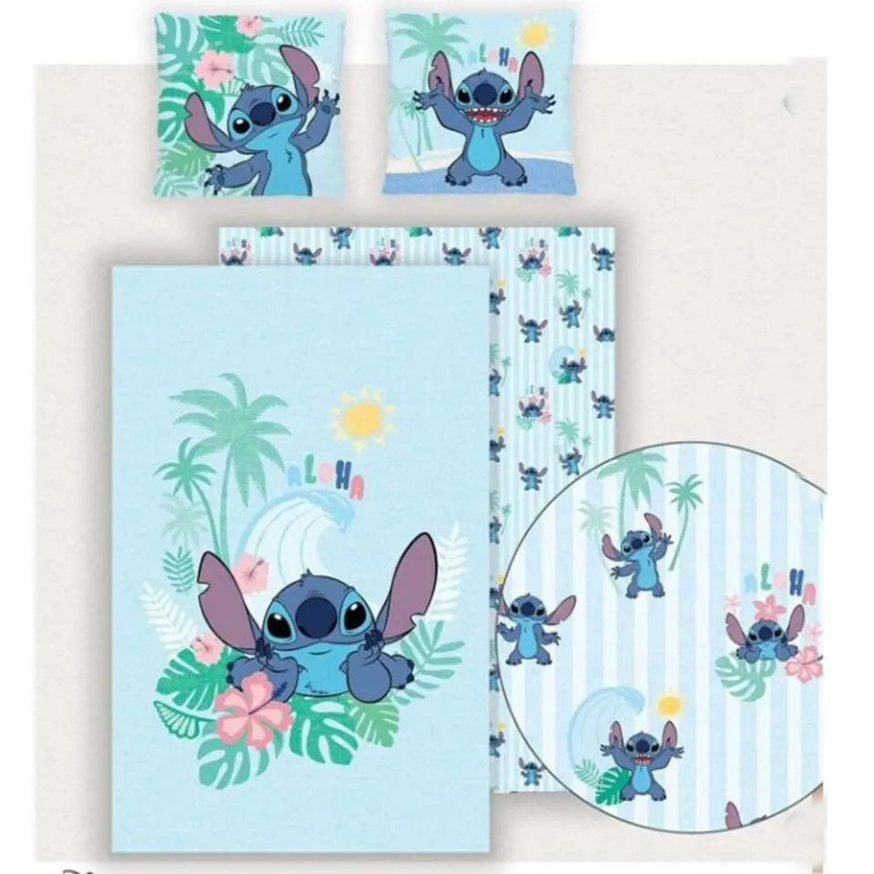 Disney Lilo & Stitch Dekbedovertrek, Aloha - 140 x 200 cm - Polycotton