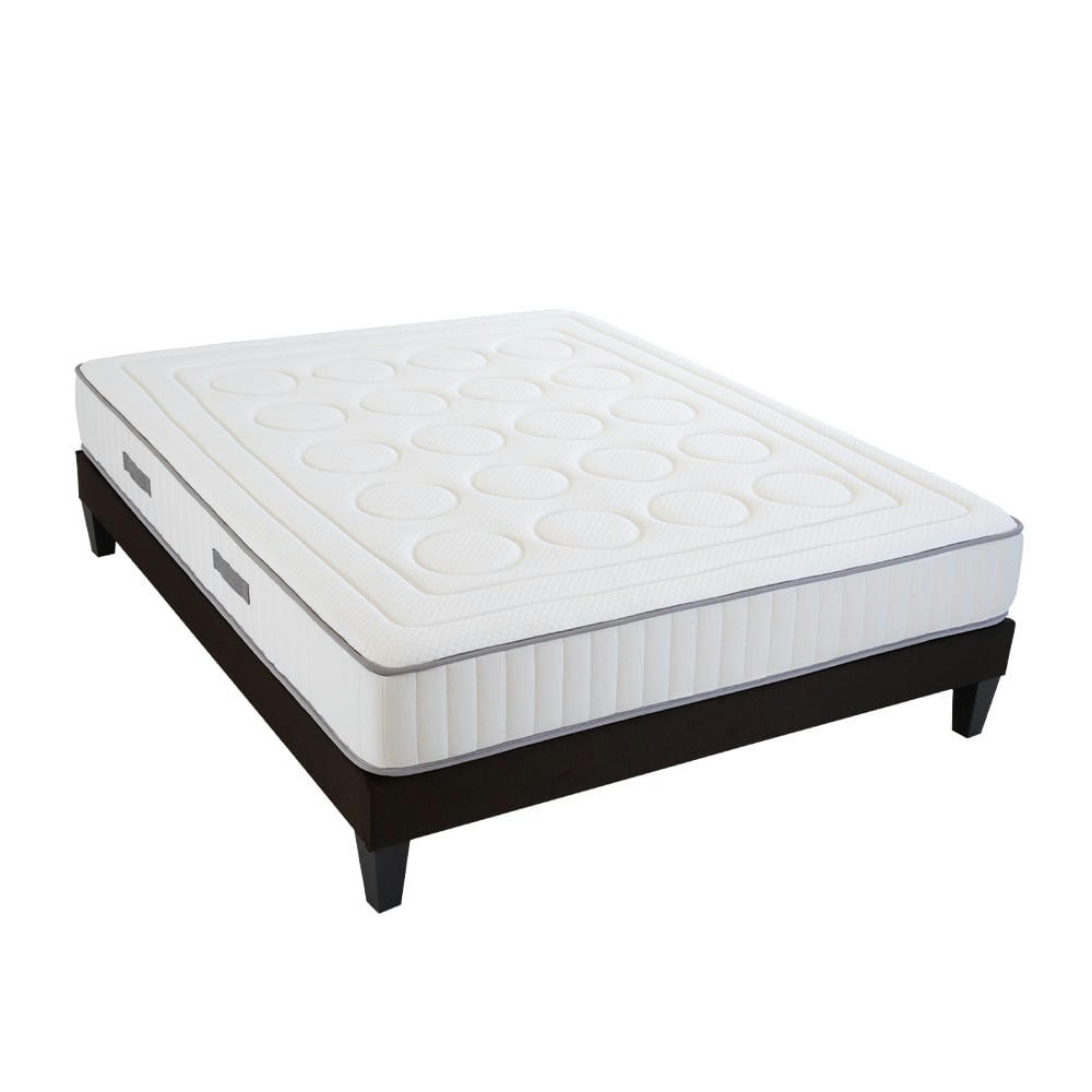 CRISTAL - Ensemble  180x200  Matelas + Sommier Bois