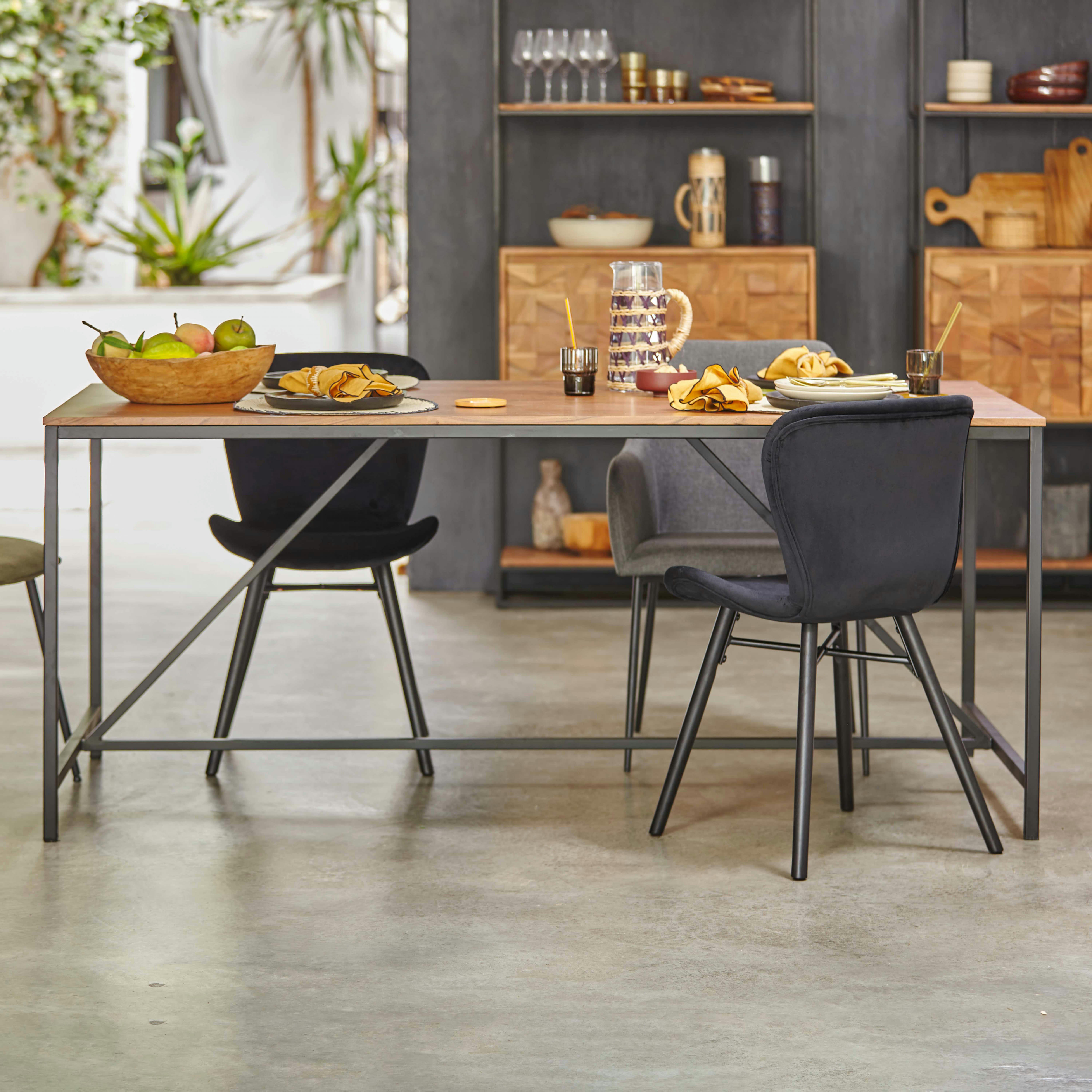 LETELS - Table en acacia massif 180 x 90 x 76 cm