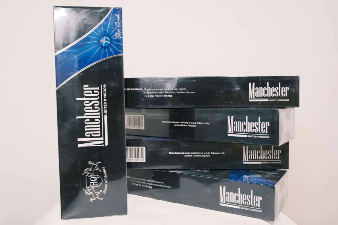 Manchester Blue Crush Menthol cigarettes x 10pack