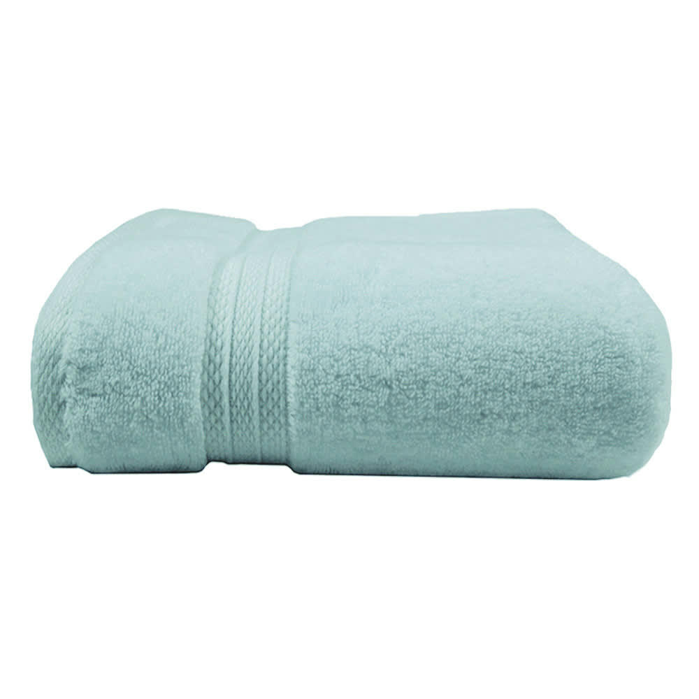 - Drap de douche  pur coton bleu 70x140