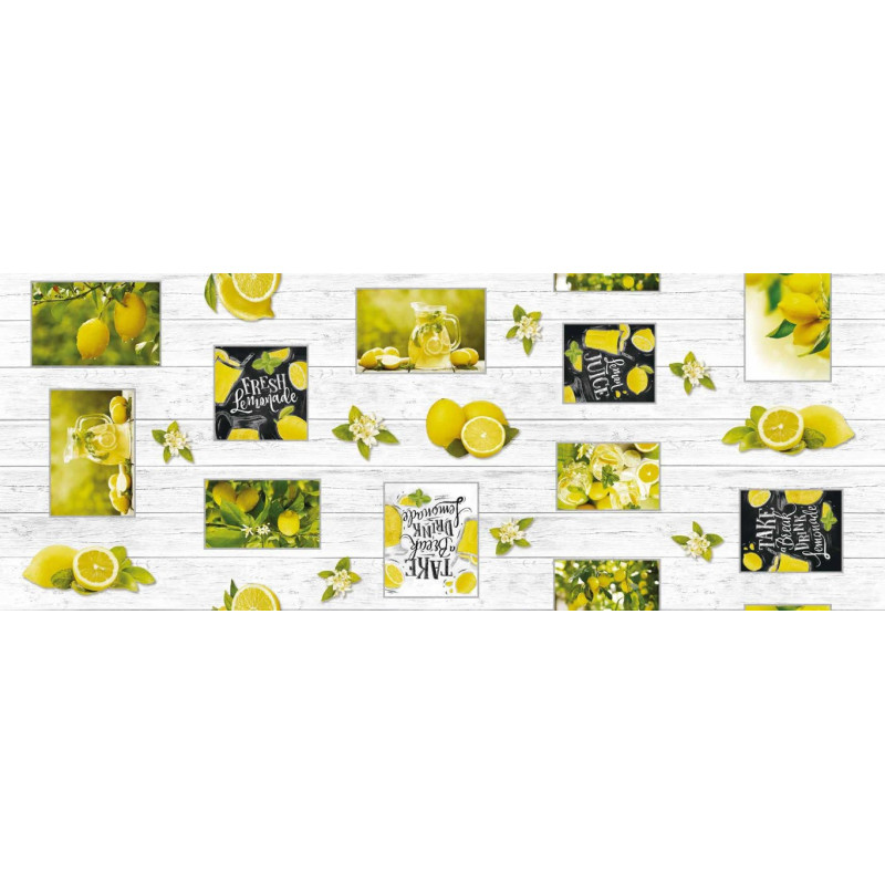 Toile cirée sur support non tissé Lemon juice 140 cm au mètre HOBBYTEX