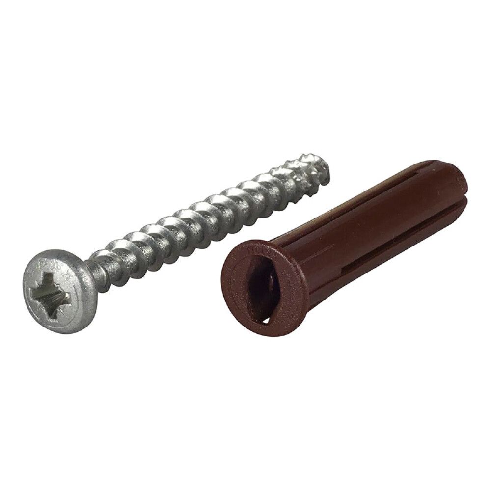 SKRUE OG PLUGG ESSVE BRUN 8X40MM 8STK