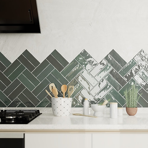 Carrelage Effet Zellige Vert NOLITA Verde 6,5x20 - Les Carreaux de Jean