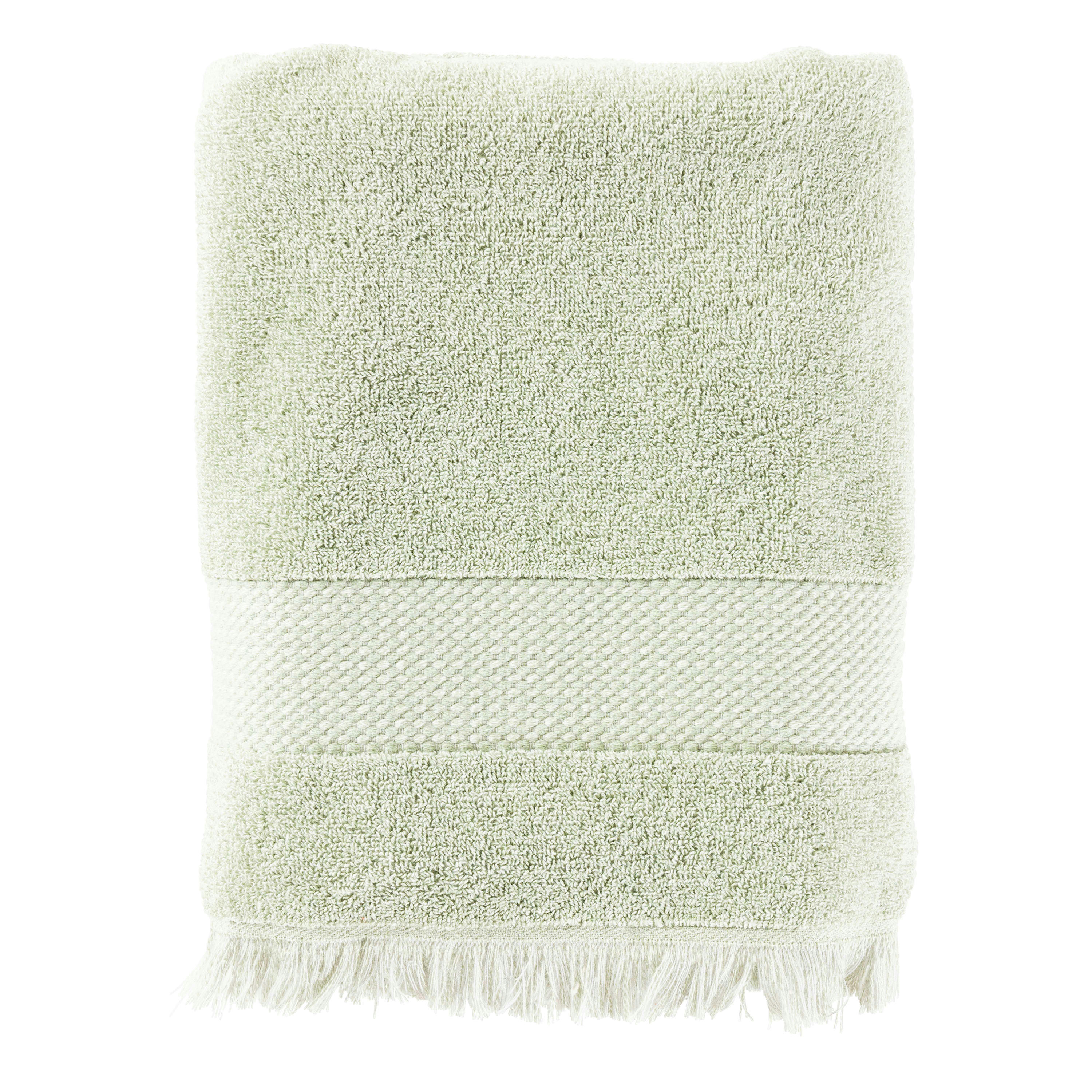 ANYA - Serviette de toilette coton biologique bouclette vert 50 x 90 cm