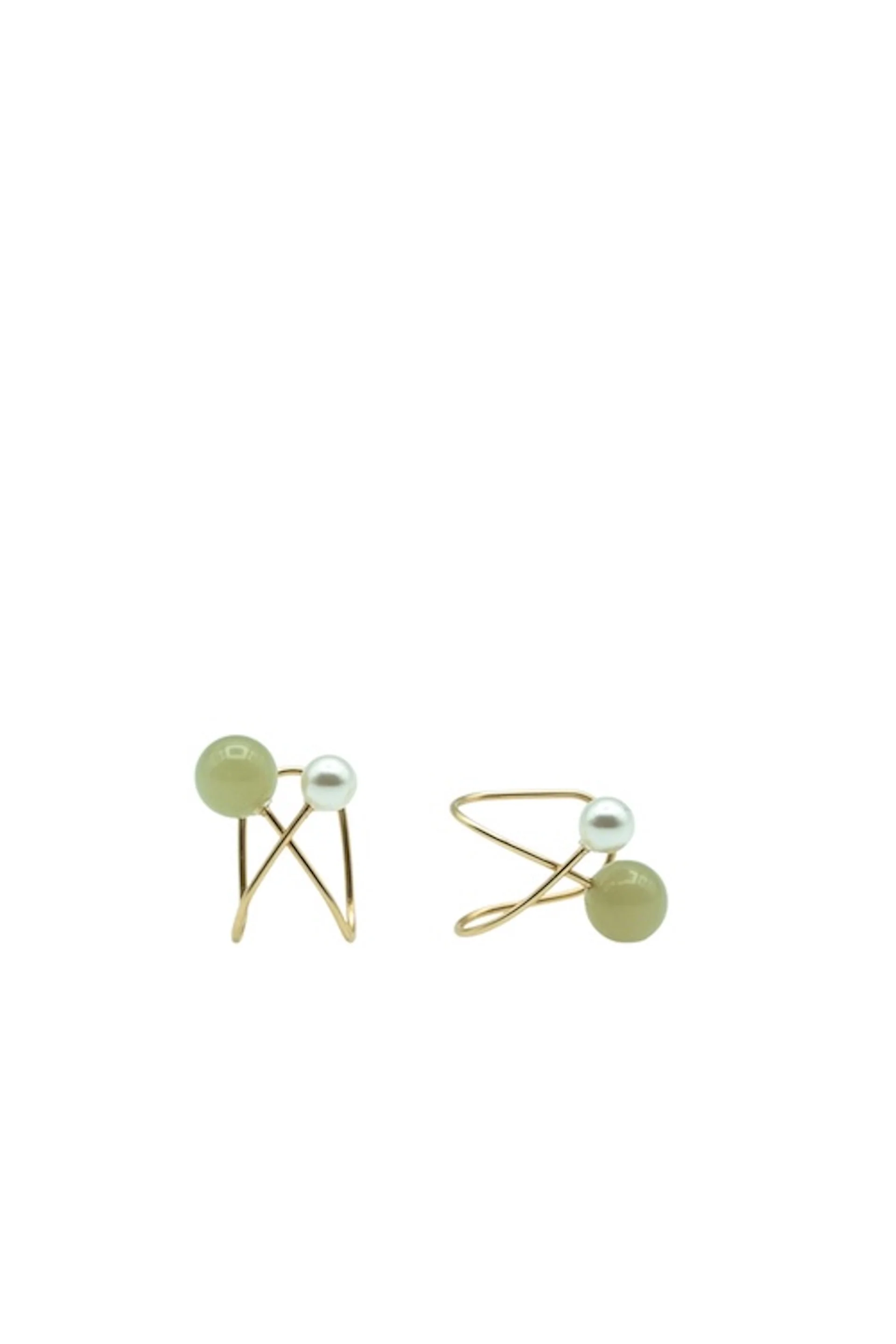 Colette — Jade and Pearl Ear Cuffs