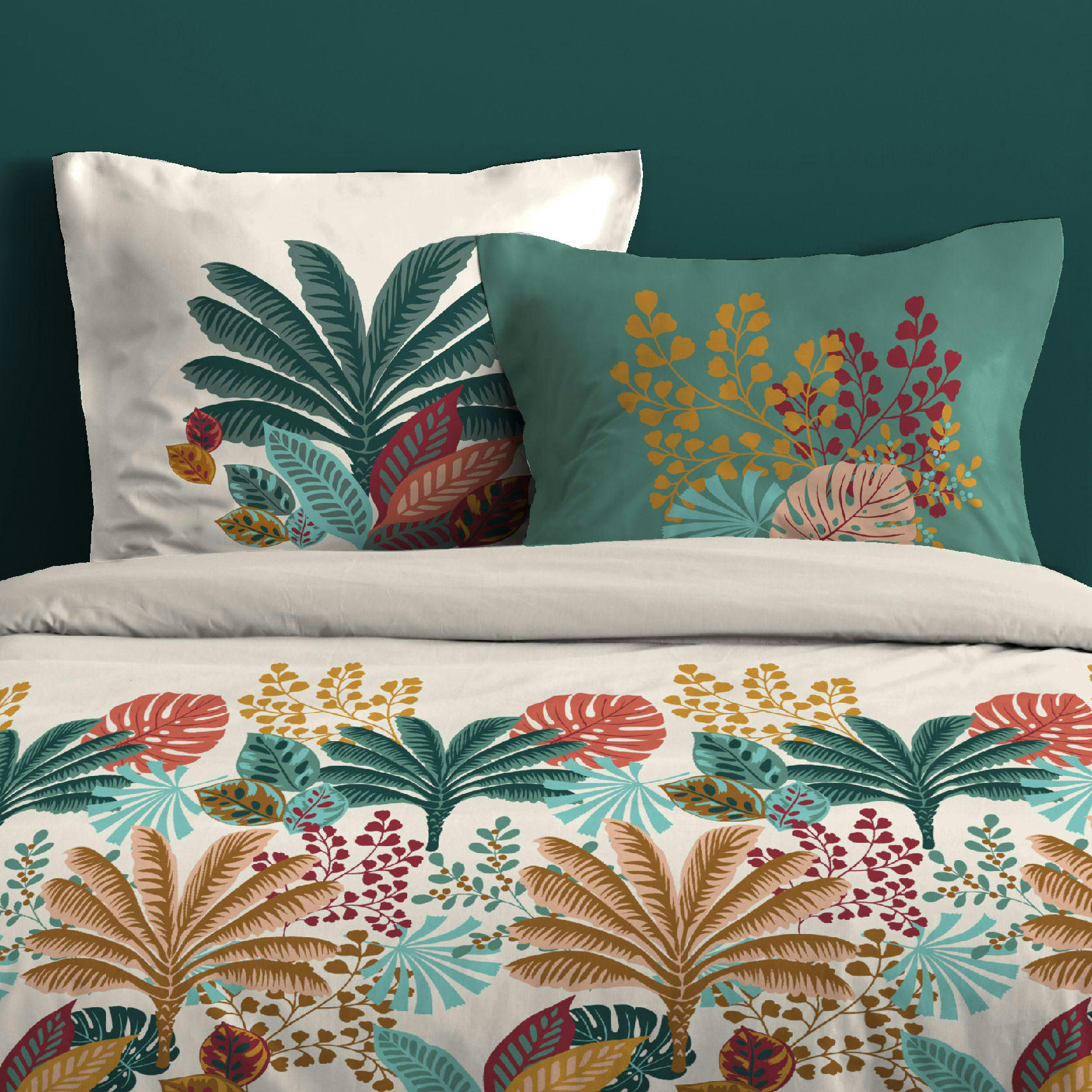 - Parure de lit au style exotique coton multicolore 240x220 cm