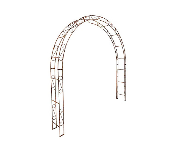 Arche de jardin ALEX sommet arrondi - 240 cm rouiller