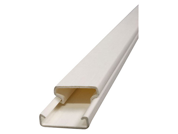 Moulure électrique blanc PVC pour passage de câbles et fils en saillie 30 x 10 mm