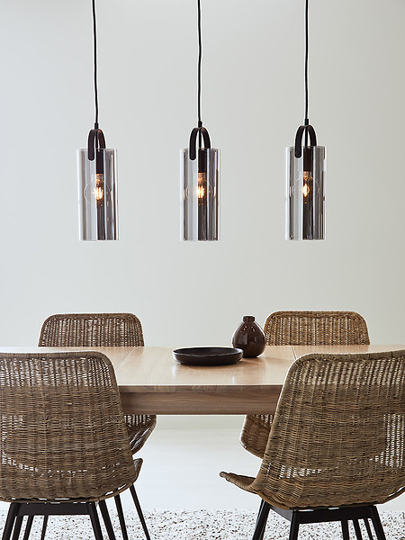 Lampa wisząca Glory 3-punktowa szklana czarna