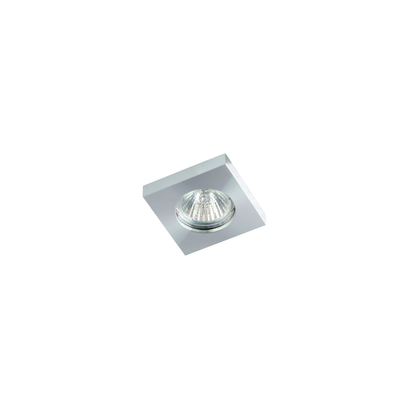 Oprawa wpuszczana kwadratowa srebrna satyna FUORE 1xG4x35W IP20 Italux